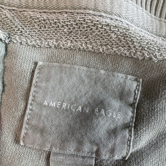 AMERICAN EAGLE Women’s Oversized Big Hug Reverse Sweatshirt Green Cotton Size S - Picture 4 of 7